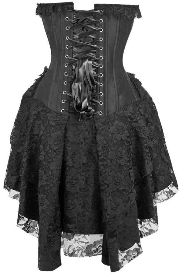 Daisy Corsets Top Drawer Steel Boned White Lace Victorian Bustle Underbust  Corset Dress