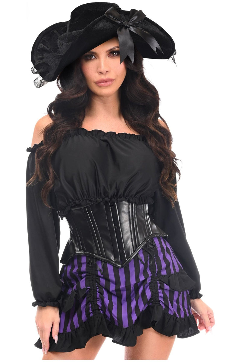 Daisy corsets Womens Top Drawer Curvy Steampunk Black/Purple