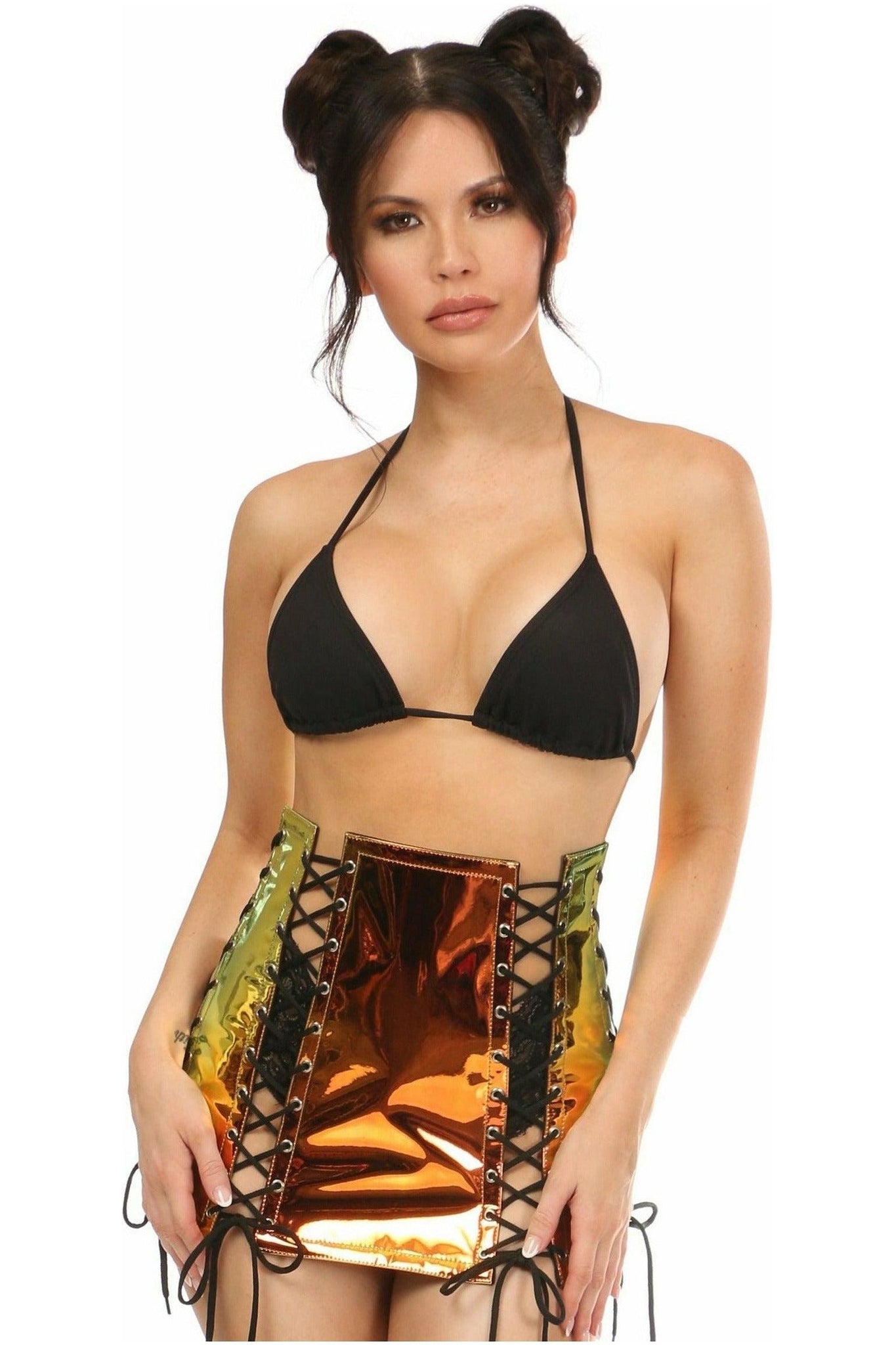 Sunset Holo Lace-Up Skirt - Daisy Corsets