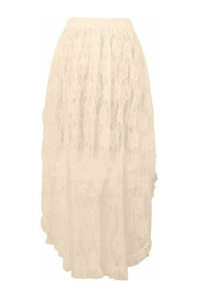 Ivory Lace Hi Low Skirt