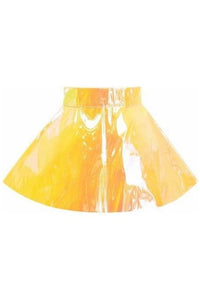 Yellow/Pink Holo Skater Skirt