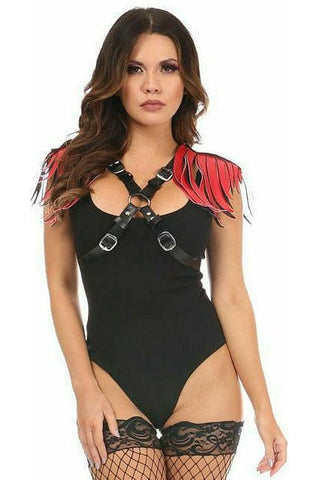 Vegan Leather Body Harness w/Fringe