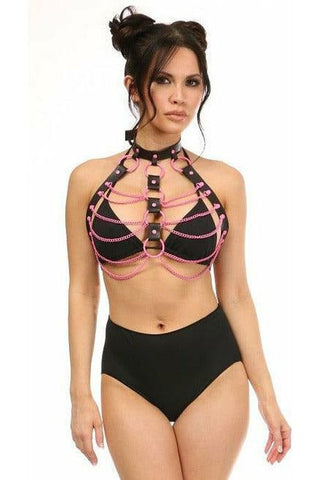 Candy Collection - Pink Chain Harness - Daisy Corsets