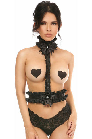 Kitten Collection Pinstripe Single Strap Body Harness - Daisy Corsets