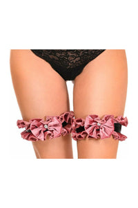 Kitten Collection Dusty Rose Velvet Leg Garters (Set of 2) - Daisy Corsets