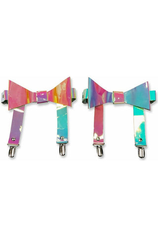 Rainbow Holo Garters (set of 2) - Daisy Corsets