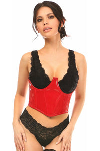 Lavish Red Patent Open Cup Underwire Waist Cincher - Daisy Corsets