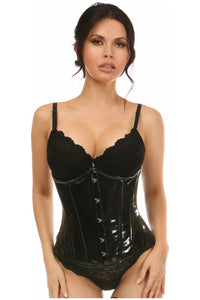 Lavish Black Patent Underbust Corset - Daisy Corsets