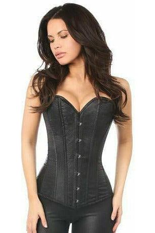 Lavish Black Brocade Corset - Daisy Corsets