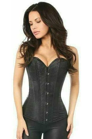 Lavish Black Brocade Corset - Daisy Corsets