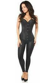 Lavish Black Brocade Corset - Daisy Corsets