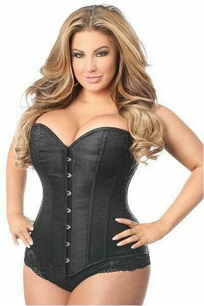 Lavish Black Brocade Corset - Daisy Corsets