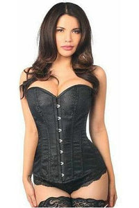 Lavish Black Brocade Corset - Daisy Corsets