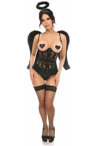 Lavish 3 PC Sexy Daring Dark Angel Corset Costume - Daisy Corsets