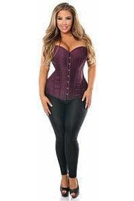 Lavish Plum Brocade Corset - Daisy Corsets