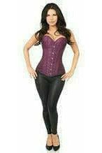 Lavish Plum Brocade Corset - Daisy Corsets