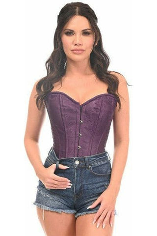 Lavish Plum Brocade Corset