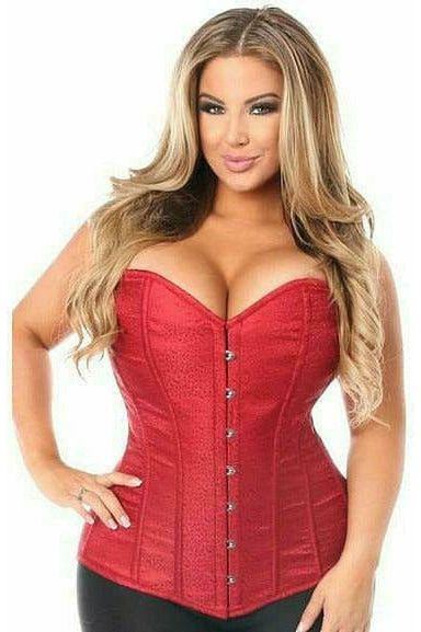 Lavish Wine Brocade Corset - Daisy Corsets