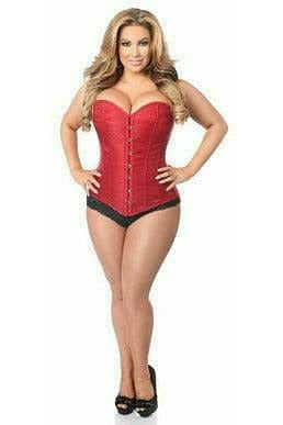 Lavish Wine Brocade Corset - Daisy Corsets