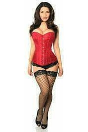 Lavish Wine Brocade Corset - Daisy Corsets