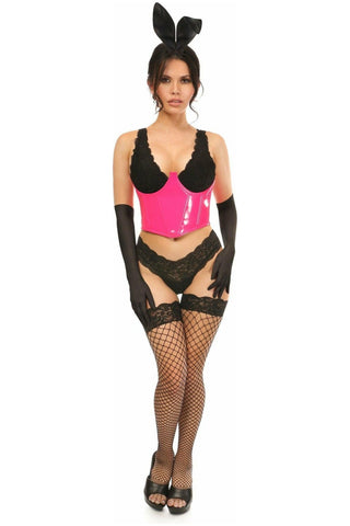 Lavish 4 PC Pink PVC Bunny Corset Costume - Daisy Corsets