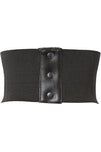 Lavish Black Brocade Corset Belt Cincher