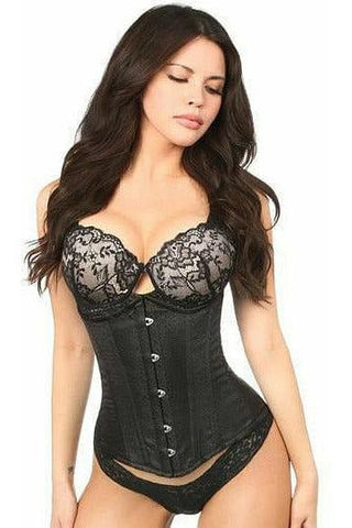 Lavish Black Brocade Underbust Corset - Daisy Corsets