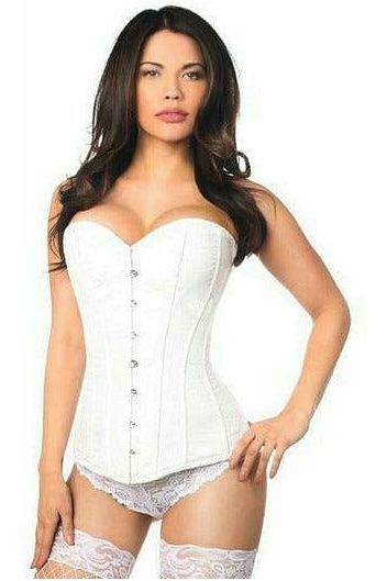 Lavish White Brocade Corset - Daisy Corsets