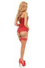 Lavish Red Lace Overbust Corset  - Daisy Corsets