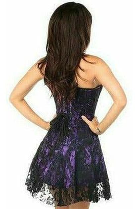 Lavish Purple Lace Corset Dress - Daisy Corsets