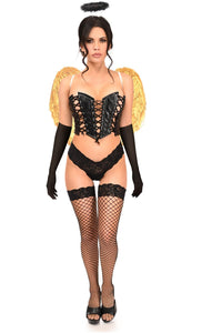 Lavish 4 PC Golden Angel Corset Costume