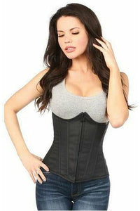 Lavish Black Cotton Underbust Corset - Daisy Corsets