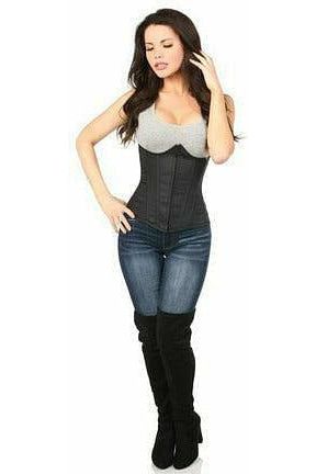 Lavish Black Cotton Underbust Corset - Daisy Corsets