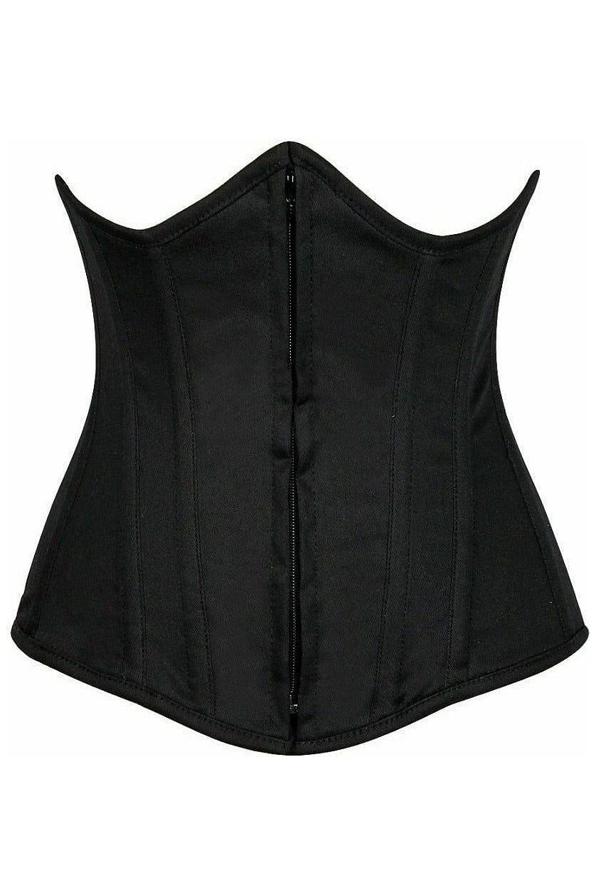 Lavish Black Cotton Underbust Corset - Daisy Corsets