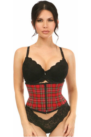 Lavish Red Plaid Mini Cincher - Daisy Corsets