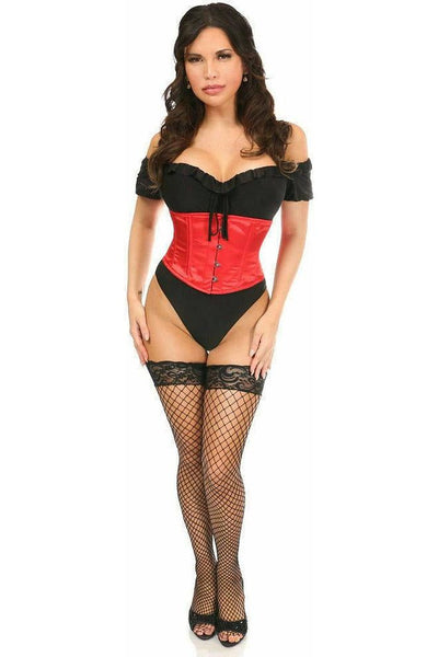 Lavish Red Satin Mini Cincher - Daisy Corsets