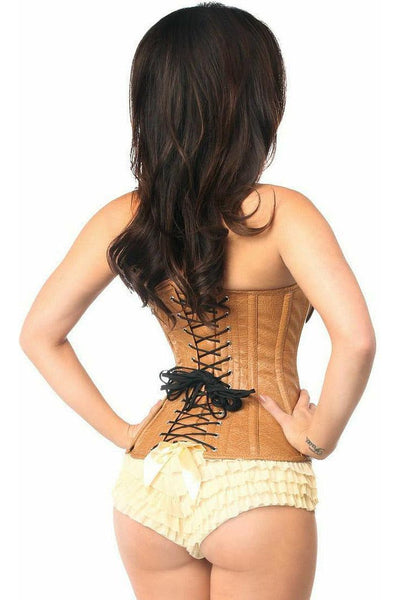 Top Drawer Faux Leather Steel Boned Ren Faire Corset - Daisy Corsets