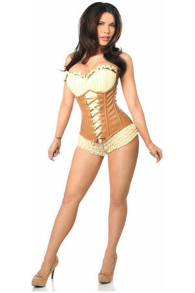 Top Drawer Faux Leather Steel Boned Ren Faire Corset - Daisy Corsets