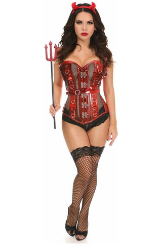 Top Drawer 4 PC Sexy Devil Corset Costume - Daisy Corsets