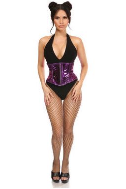 Top Drawer Purple Metallic Steel Boned Mini Cincher