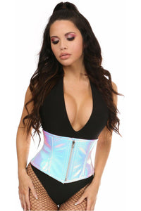 Top Drawer Mermaid Holo Steel Boned Mini Cincher - Daisy Corsets